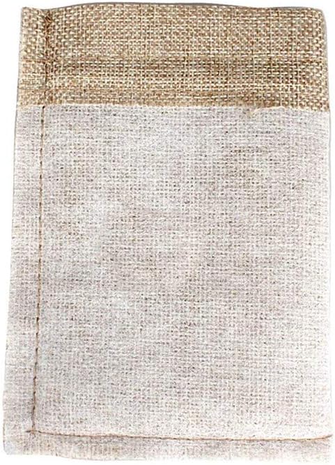 20Pcs Drawstring Burlap Bags, Jute Sacks Jewelry Candy Pouch Christmas Wedding Party Favor Gift Bags (Flaxen, 2.7 x 3.5)...