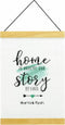 Dimensions 'Where Our Story Begins' Counted Cross Stitch Kit for Beginners, 14 Count White Aida, 8''L x 11.5H''...