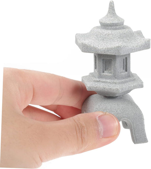 Micro Landscape Decoration Fish Tank Ornaments Miniture Decoration Asian Decorations Chinese Temple Statue Zen Garden Accessories Mini Pagoda Figu...