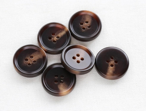 40PCS 1 inch (25mm) Suit 4-Hole Buttons Overcoat Resin Dark Brown Buttons Crafts DIY Projects...