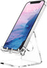 Acrylic Cell Phone Stand, Clear Phone Stand for Desk, Portable Phone Holder, Phone Dock, Office Desk Accessories, Compatible with 4-8'' Smartphone...