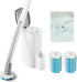 Disposable Toilet Brush and Holder Set with 16 Refills, Toilet Bowl Brush Cleaner Long Handle Wand, Compact Bathroom Toilet Scrubber Cleaning Supp...