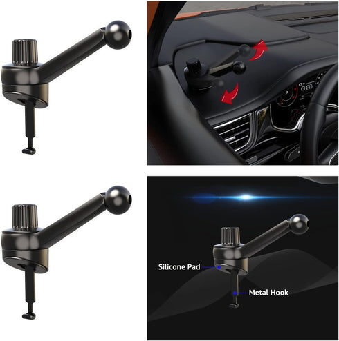 2 Pack Car Phone Holder Mount to Dashboard Top Defogging Air Vent Outlet 360 Rotating 17mm Ball Joint Stand Replacement for Garmin Nuvi GPS Cell P...