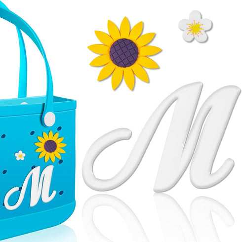 3 Pcs Letter Charms for Bogg Bag Clips Insert Bogg Bag Accessories Charm Decorative Alphabet Charm for Handbag Beach Tote Bag Simple Modern Beach ...