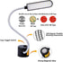 Sewing Machine Light LED Lighting (30LEDs) 6 Watt for Workbench Lathe Drill Press Daylight White Flexible Gooseneck Arm Work Lamp with Magnetic Mo...