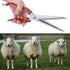 Sheep Shear, Sheep Scissor, Professional Stainless Steel Safety Sheep Wool Shear with Spring for Grooming Heavy Duty Coated Pet Grooming Scissor f...