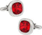 Cuff-Daddy Siam Red Crystal Cufflinks with Presentation Jewelry Gift Box Shirt Unique Fashion Cufflinks for Men Boyfriend Birthdays...