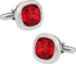 Cuff-Daddy Siam Red Crystal Cufflinks with Presentation Jewelry Gift Box Shirt Unique Fashion Cufflinks for Men Boyfriend Birthdays...