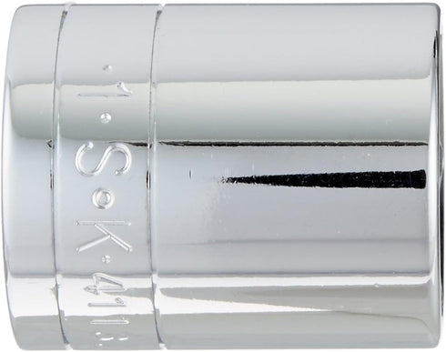 SK Hand Tool 41132 1/2 in. Drive 6 Point Fractional Standard Chrome Socket €œ 1 in, Cold Forged Steel Socket with SuperKrome Finish, Made\u00...