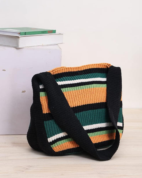 ENBEI Women's Shoulder Handbags Crocheted Bags Large knit bag Tote bag aesthetic for school cute Tote bags Beach Bag Tote...