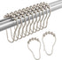 Amazer Shower Curtain Rings, Rust-Resistant Metal Shower Hooks Ring Shower Rings for Curtain Rolling Shower Curtain Hooks for Bathroom Shower Rod ...