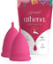 Athena Menstrual Cups 2 Pack - Large and Small Set - The Original Softer Reusable Period Cups for Women – for Light to Heavy Flow – No Shift Menst...