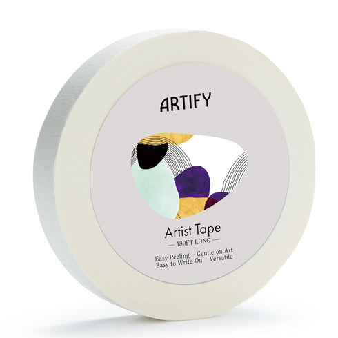 ARTIFY Artist Tape for Drafting Art, 1" *1 Pack White Masking Tape for Watercolor Painting Drafting Canvas Framing and All Paper Media,for Craft, ...
