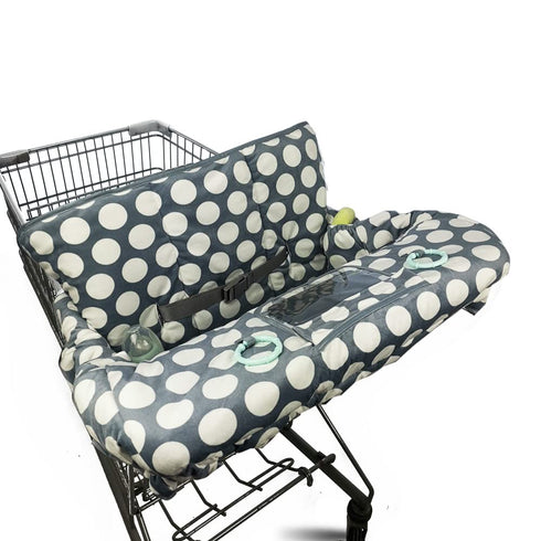 Shopping Cart Cover for Baby, Minky 2 in 1 High Chair Cover & Grocery Cart Cover Protector for Babies, Thick Padded with Clear Phone Pouch, Machin...