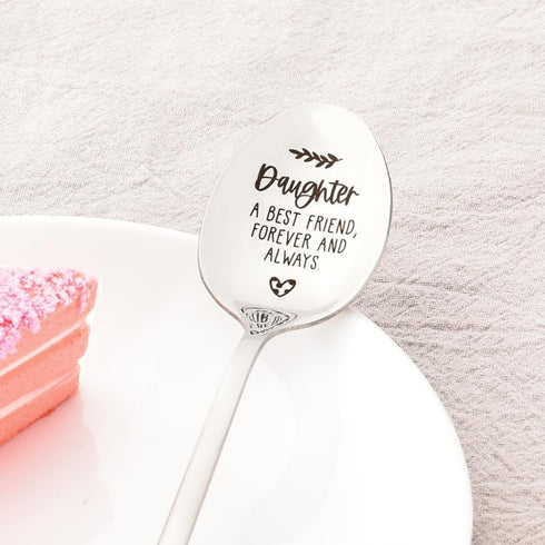 Spoon Gifts for Daughter Birthday Christmas Gifts from Mom And Dad Daughter In Law Stepdaughter Wedding Graduation Gifts for Bonus Daughter Coffee...
