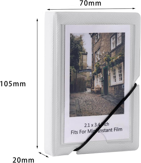 Mini Instant Film Photo Album Holds 28 Photos Fits For Fujufilm instax Mini 11 9 8 8+ 70 7S 90 25,Polaroid,Lomography (White)...