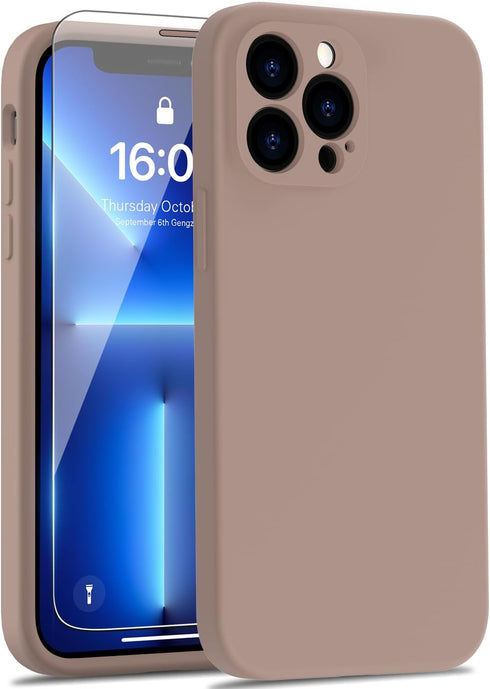Goodon Designed for iPhone 12 Pro Max Case with Screen Protector - Soft Silicone Cover Microfiber Lining- Slim Fit Shockproof Protective Phone Cas...