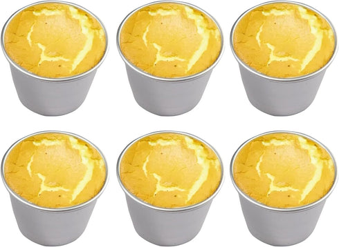 Set of 6 Nonstick Individual Tumblers Popovers| Chocolate Molten Pans| Pudding Cups| Raspberry Souffle Pot| Darioles Ramekins Brownies Mold - Size...