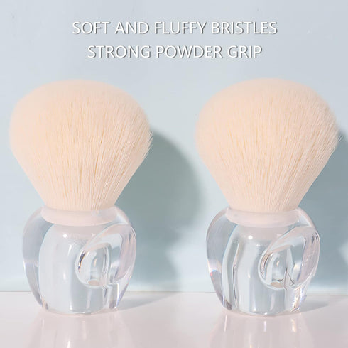 Powder Makeup Brush, Blush Brush, Large Make up Brush Face Brush for Loose or Pressed Setting Powder, Bronzer Brush with Plush Fibers (Transparent...
