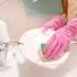 Rubber Kitchen Dishwashing Gloves - 4 Pairs Colorful Reusable Household Cleaning Gloves for Washing Dishes and Cleaning Tasks, Flexible Long-lasti...