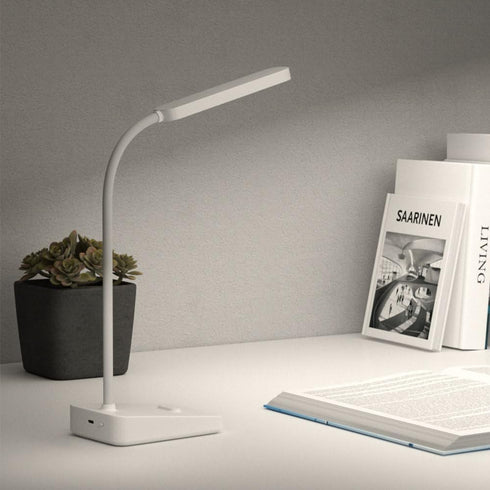 LED Desk Lamp, Desk Light, Desk Stand, White, USB Powered, Daylight White, Smartphone Stand Included...