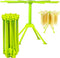 Kitchen Pasta Drying Rack Folding, iPstyle Spaghetti Drying Rack Noodle Stand with 10 Bar Handles Green...