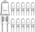 GY6.35 Halogen Light Bulbs 12 Volt 50 Watt, 10 Pack 2 Pin GY6.35 Base Bulb, Replacement T4 Tubular JCD Type Bulb for Ceiling Lights, Table Lamp, C...