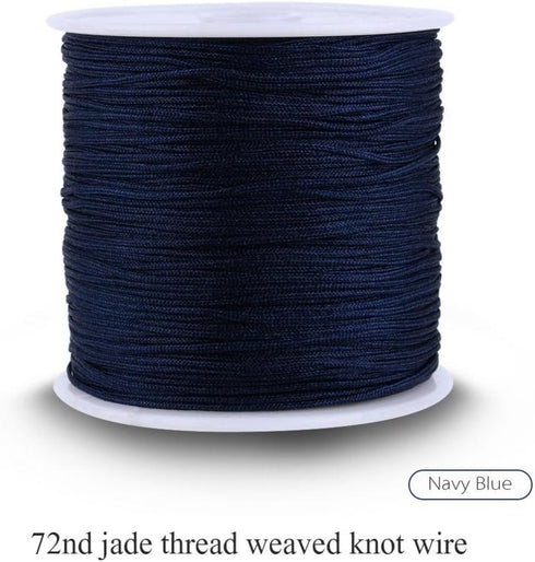 Nylon Beading String Knotting Cord, 100M x 0.8mm Mult-use Nylon Thread Knotting Cord Rattail Trim for DIY Jewellery Chinese Knot Making Window Bli...