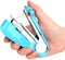 Blue Handheld Sewing Machine - Portable Mini Manual Sewing Machine - Mini Sewer Machine - Hand Stitcher Sewing Machine - Needlework Tool Arts, Cra...