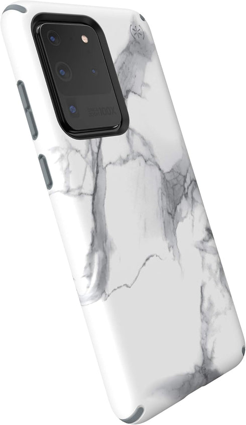 Speck Products Presidio Inked Samsung Galaxy S20 Ultra Case, CarraraMarble Matte/Grey...