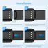 2 Pack Waterproof Bands Compatible with Fitbit Luxe Bands for Women Men, Classic Soft Sports Replacement Wristbands (Small 5.5" - 7.3", black/blac...