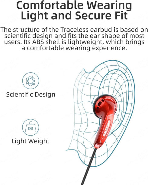 Yuandao Wired HiFi Earbuds: 15.4mm Dynamic Colorful Classic Flat Head Earphones with 3.5mm Plug, Bass Stereo in Ear Headphones for Gaming/Sport/St...
