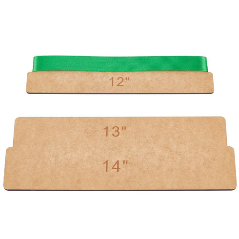 BENECREAT 2Pcs Ribbon Measuring Board 10" 12" 13" 14" Ribbon Tail Board Craft Board MDF Wooden Measuring Board for Craft Supplies Wreath Supplies...