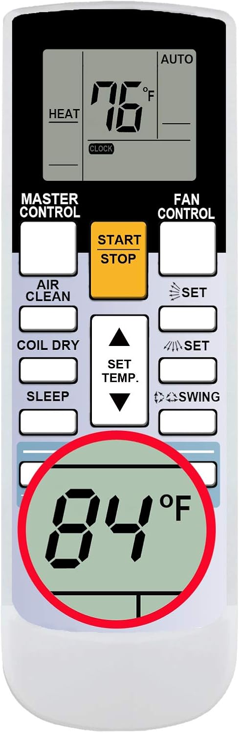 Replacement for Friedrich Air Conditioner Remote Control Model Number AR-RY16 Works for M24CG MW24C3F MW24C3G MW24CF MW24Y3F MW24YF MW30C3F MW30C3...