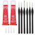 Testors Plastic Cement Glue and Pixiss Miniatures Paint Brushes - Strong, Fast Drying Model Glue for Model Cars, DND Miniatures - Fine Detail Roun...
