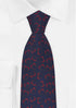 Jacob Alexander Men's Happy Valentine's Day Red Outline Hearts Regular Length Neck Tie - Dark Blue...
