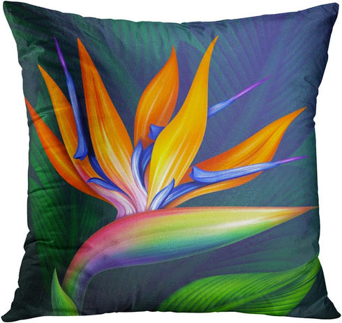 Britimes Throw Pillow Covers Floral Home Decor Set of 4 Pillow Cases Living Room Decorative 18 x 18 Inches Cushion Couch Sofa Pillowcases Hawaiian...