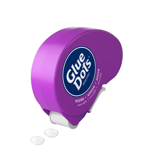 Glue Dots .375" Poster Dot Disposable Dispenser - 200 Clear Dots...