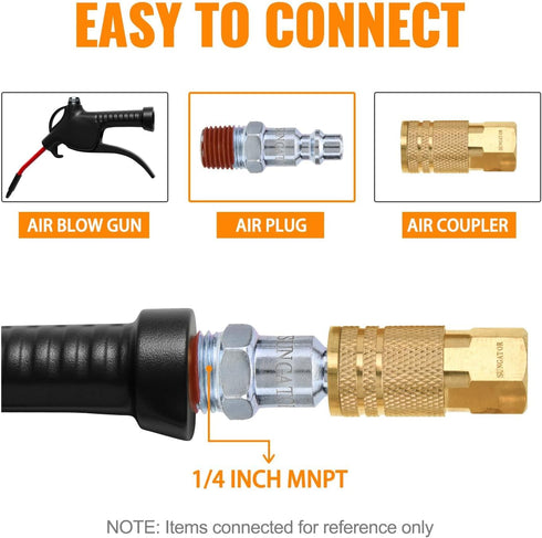 SUNGATOR 1/4-Inch NPT Male Industrial Air Plug, 1/4'' Pneumatic Plugs, Air Hose Fitting, 1/4'' Quick Connect Air Fitting, Air Hose Repair Plug Kit...