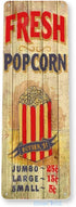 Popcorn Sign Hot Fresh Butter Popcorn Machine Movie Theater Cinema Tin Sign,16" X 4"...
