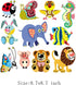Baby Iron on Patches Sticker Heat Transfer Applique Decals Butterfly Fox Lion Dinosaur Fish Cute Animal Decals for Kids Clothes Jeans Shirts Scarf...