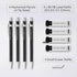 MozArt Mechanical Pencil Set with Case - 4 Sizes: 0.3, 0.5, 0.7 & 0.9mm with 30 HB Lead Refills Each & 4 Eraser Refills -Sketch, Drafting, Art, Dr...