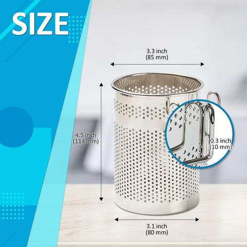 HOME&I Silverware Drying Basket, Kitchen Sink Utensil Holder Replacement,Thin Dish Drying Rack Countertop Organizer Stainless Steel 304 Flatware C...