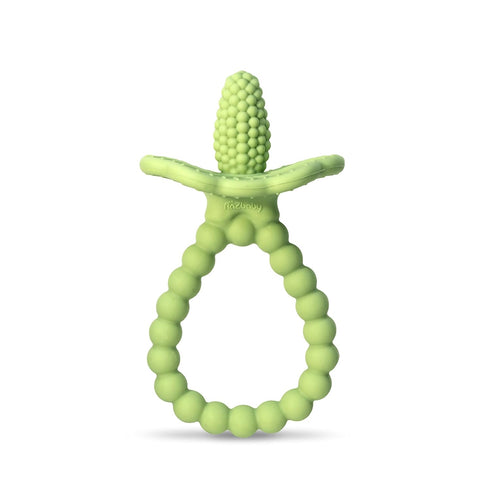 RaZbaby RaZberry Plus Baby Teether – Easy-to-Hold Toy for Front & Back Teething Relief, BerryBumps Texture for Sensory Development, Soothes Sore G...
