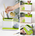 3-in-1 Sink Caddy Sponge Holder, Sturdy Countertop Cutlery Holder Organizer -Kitchenware Holder, Brush Holder + Dish Cloth Hanger (Light Gray)...