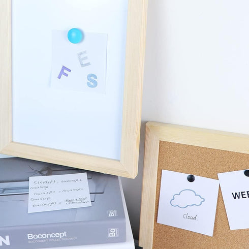 White Non Sticky Notes 3 x 3 Inch Note Memo Pads Blank Loose Paper with Acrylic White Stick Note Holder for Office, Home, School Supply (500 Sheet...