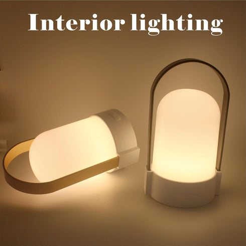 LED Outdoor Rechargeable Lantern Table Lamp Camping Lanterns Small Lanterns Battery Powered Portable Lantern Night Light Desk Lamp Cordless Lamp P...