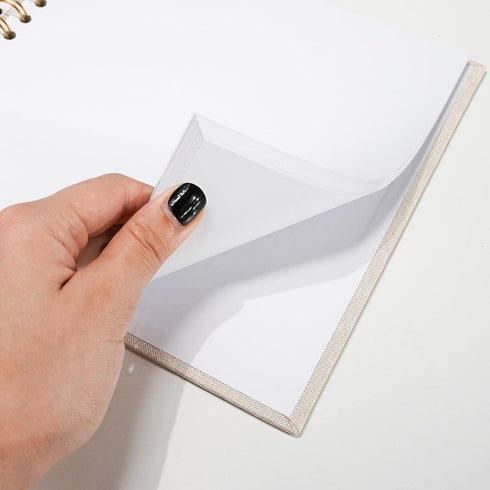 Vienrose Scrapbook 10x10 Inch Hardcover Kraft White Pages DIY Scrapbook Photo Album Linen Cover Scrap Book Photo Albums Scrapbooking Supplies Kit ...