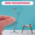 LUOZZY 2 Sets Miniature Musical Instruments Mini Electric Guitar and Fake Microphone Set 1/12 Scale Dollhouse Accessories...