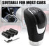 5 Speed Shift Knob, Weighted Manual Gear Shifter Knobs, Leather Gear Shifting Handle, Automotive Manual Universal Transmission, Interior Automatic...